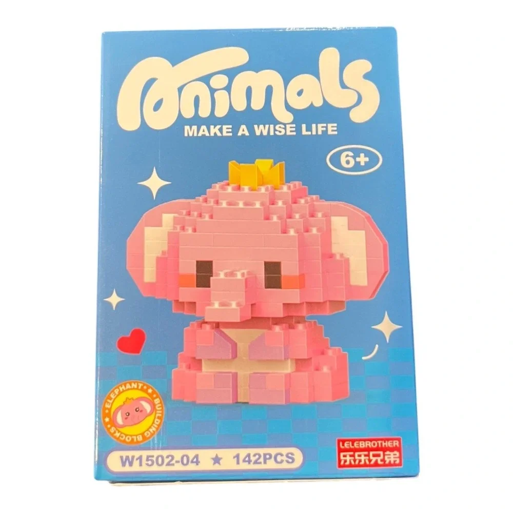 LELEBROTHER Animals Building Blocks W1502-04 Elephant 142 pc 6+